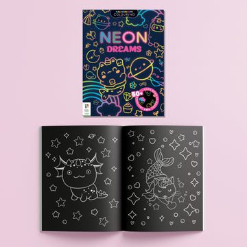 Kaleidoscope Sticker Colouring: Neon Dreams