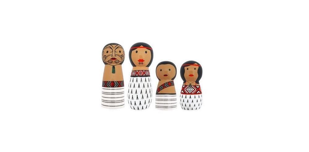 NZ Maori Whanau Peg Doll 5.4-8.4cm