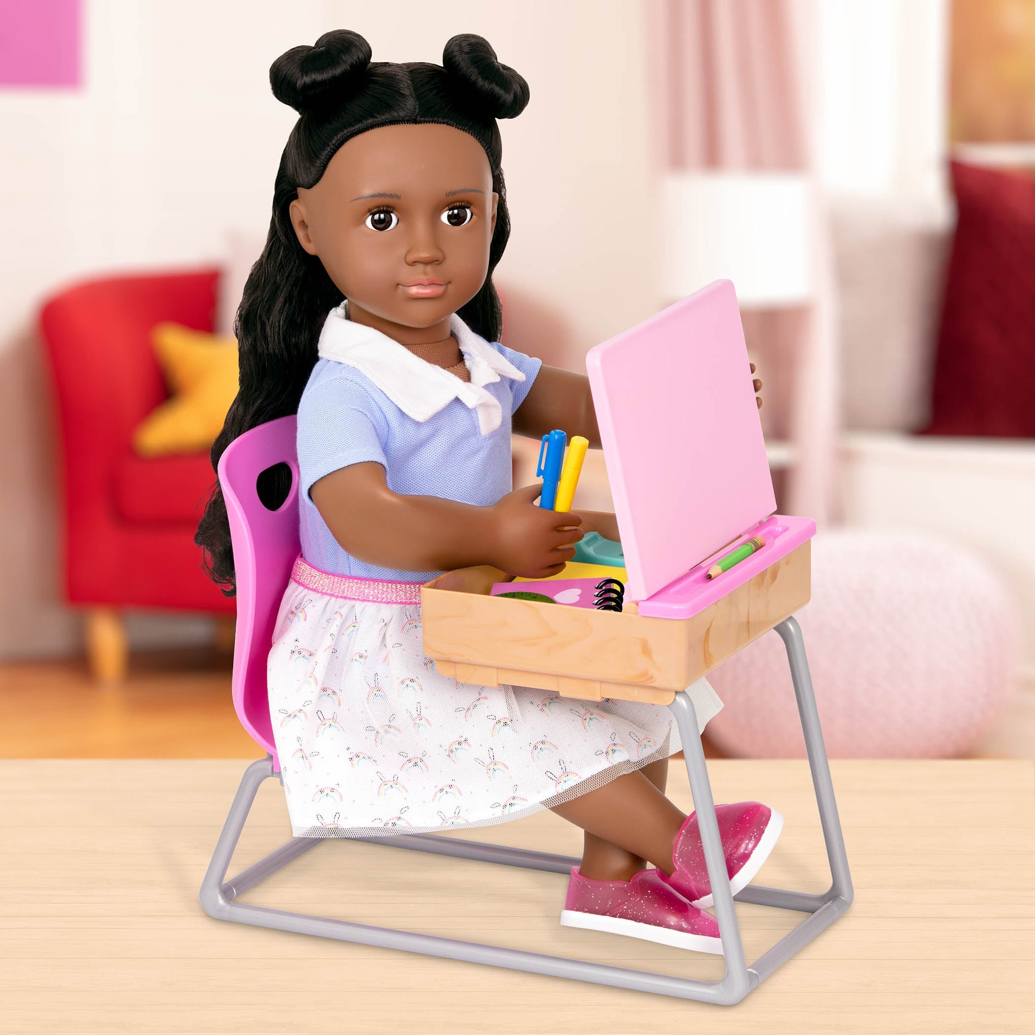 Our Generation Accessory Playset - Flying Colours Student Desk Set