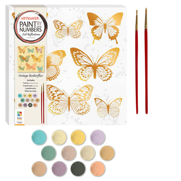 Paint by Numbers Foil Reflections Vintage Butterflies