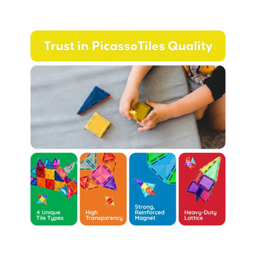 Picasso Tiles - Mini Diamond Magnetic Tiles 40pc