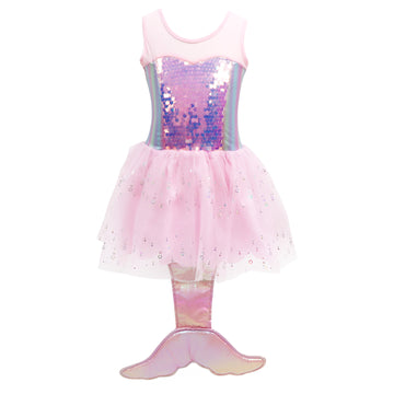 Pink Poppy Mermaid Dress with Tail Size 3-4