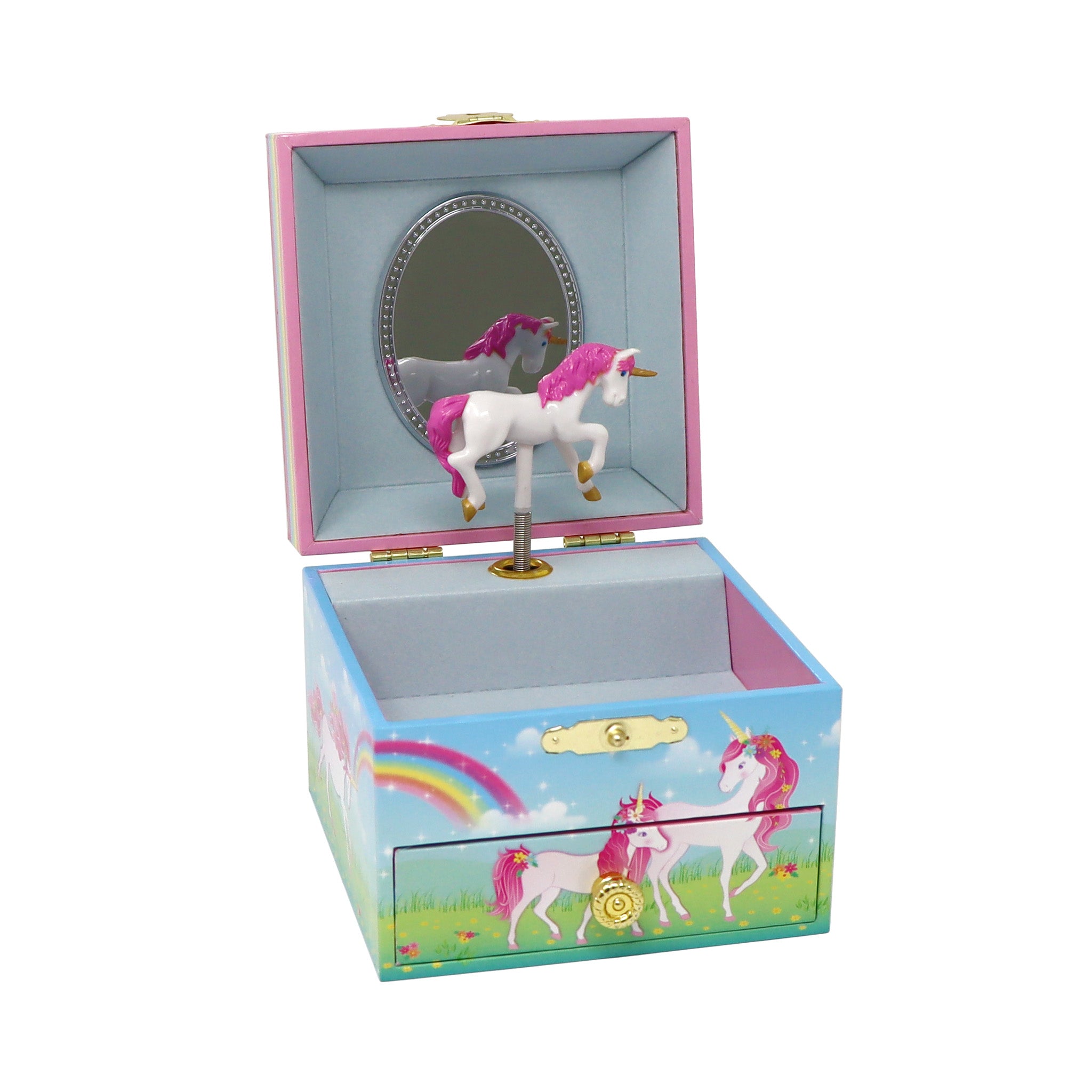 Pink Poppy  Stardust Unicorn Musical Jewellery Box Small