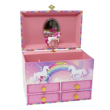 Pink Poppy Unicorn Dreamer Medium Musical Jewellery Box