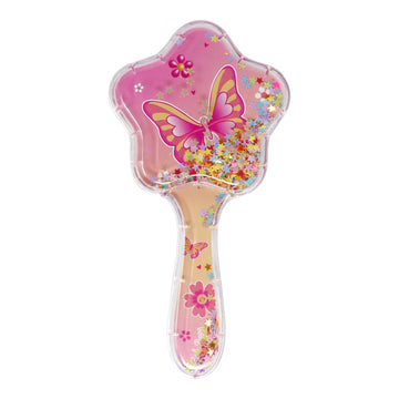 Pink Poppy Unicorn & Vibrant Vacation Holographic Glitter Hairbrush