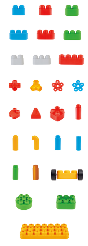 Poly M Building Bricks PolyM Building Block Tub - 128p