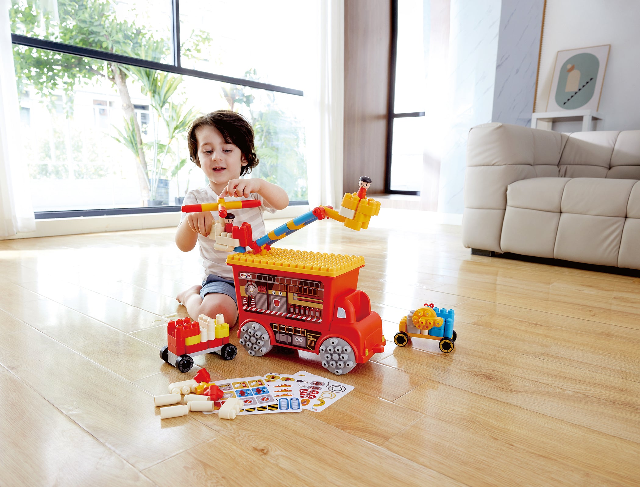 Poly M Fire Rescue Truck