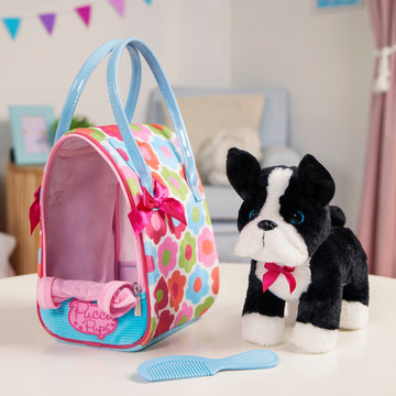 Pucci Pup Floral Print Bag & Boston Terrier Pup