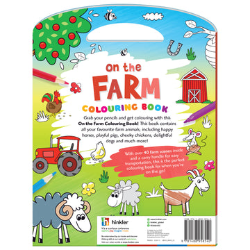 Shaped Colouring Books with Handle: On the Farm Colouring Book