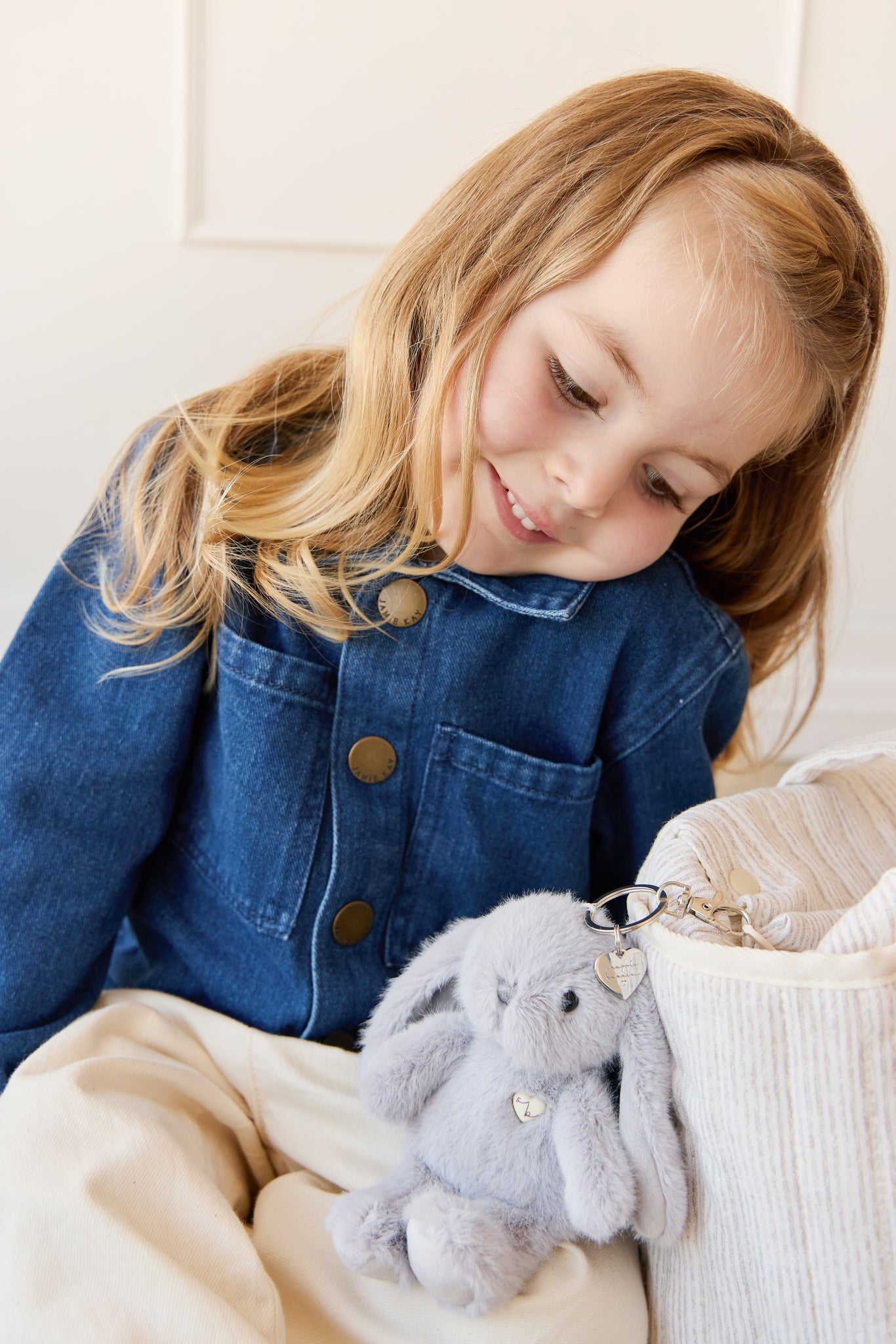 Snuggle Bunnies - Penelope Key Charm - Silver