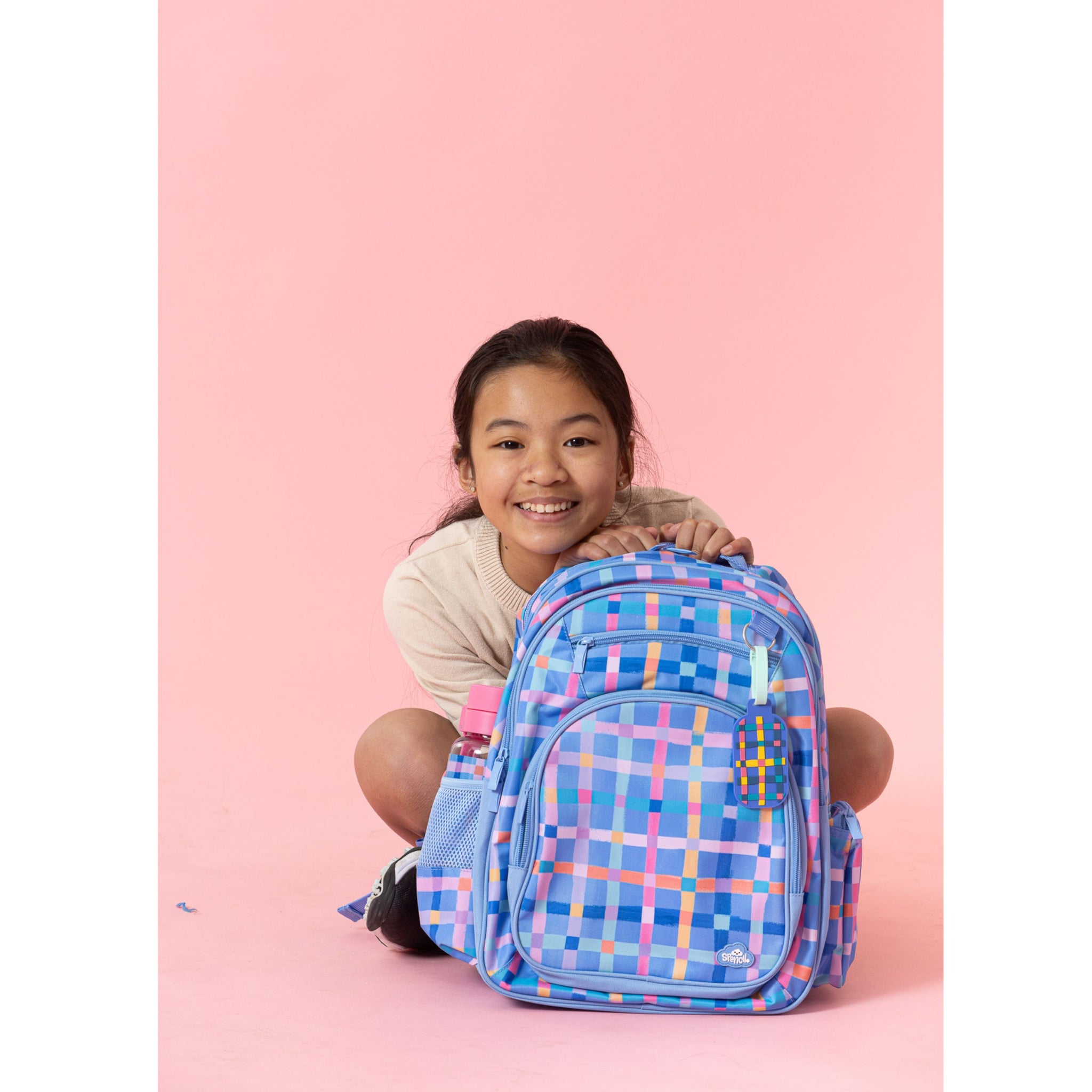 Spencil Big Kids Backpack - Pastel Plaid