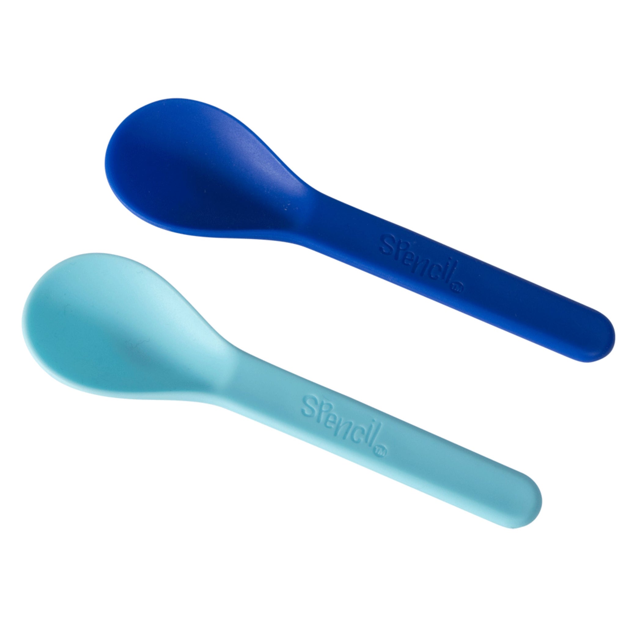Spencil Snack Attack Box Spoon Set 2pk - Azure/Sky