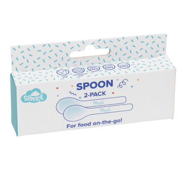 Spencil Snack Attack Box Spoon Set 2pk - Mint/Periwinkle