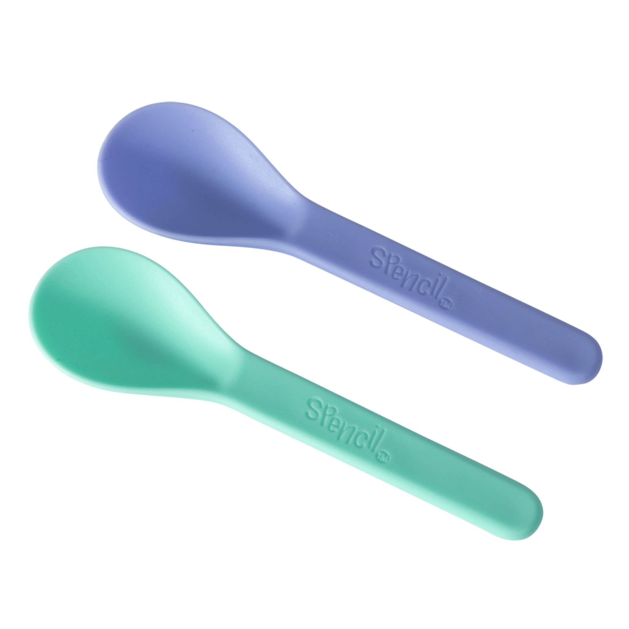 Spencil Snack Attack Box Spoon Set 2pk - Mint/Periwinkle