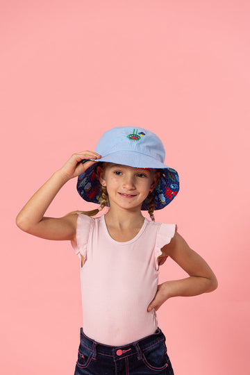 Spencil Reversible Sun Hat - Little Monsters S/M