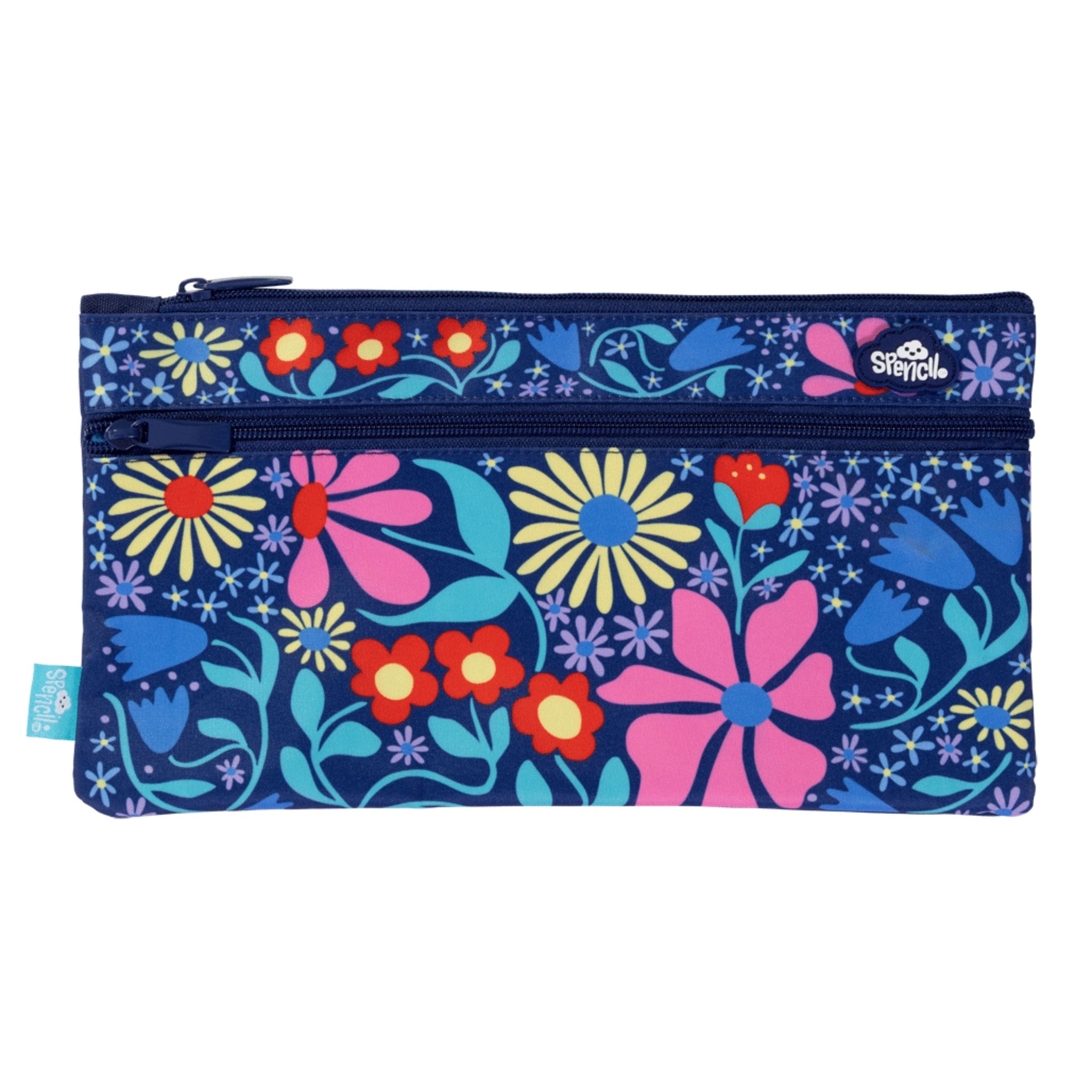 Spencil Twin Zip Pencil Case - Flower Fun