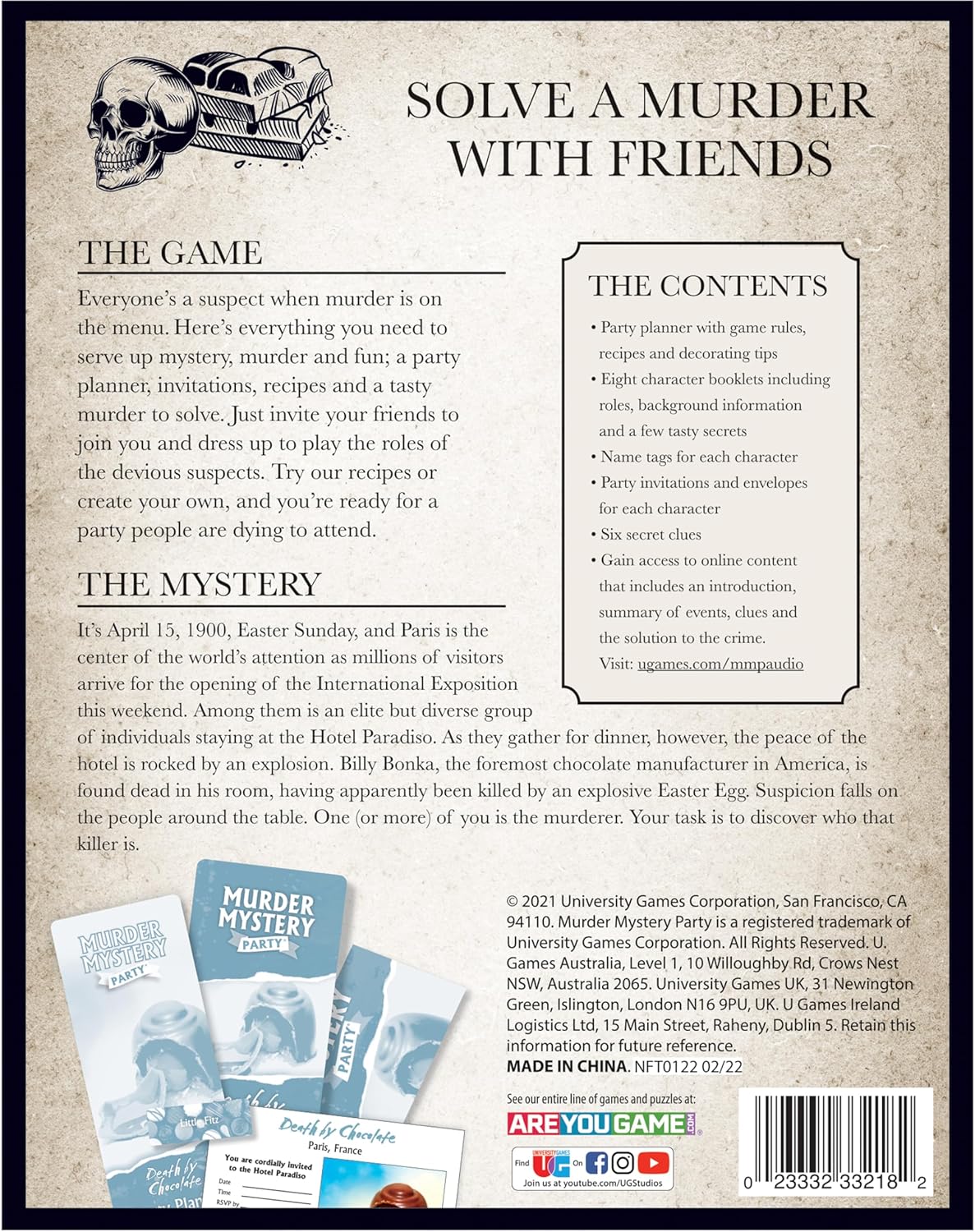 Murder Mystery Party Game - Death by Chocolate