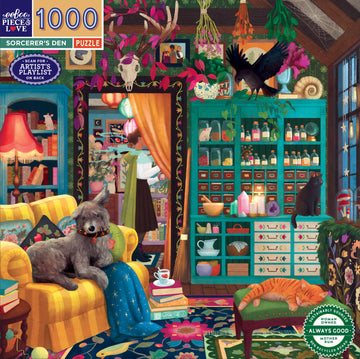 eeBoo 1000pc Puzzle Sorcerer's Den Sq