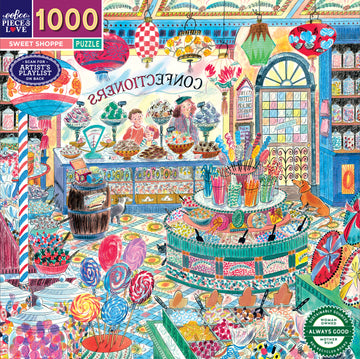 eeBoo 1000pc Puzzle Sweet Shoppe  Sq
