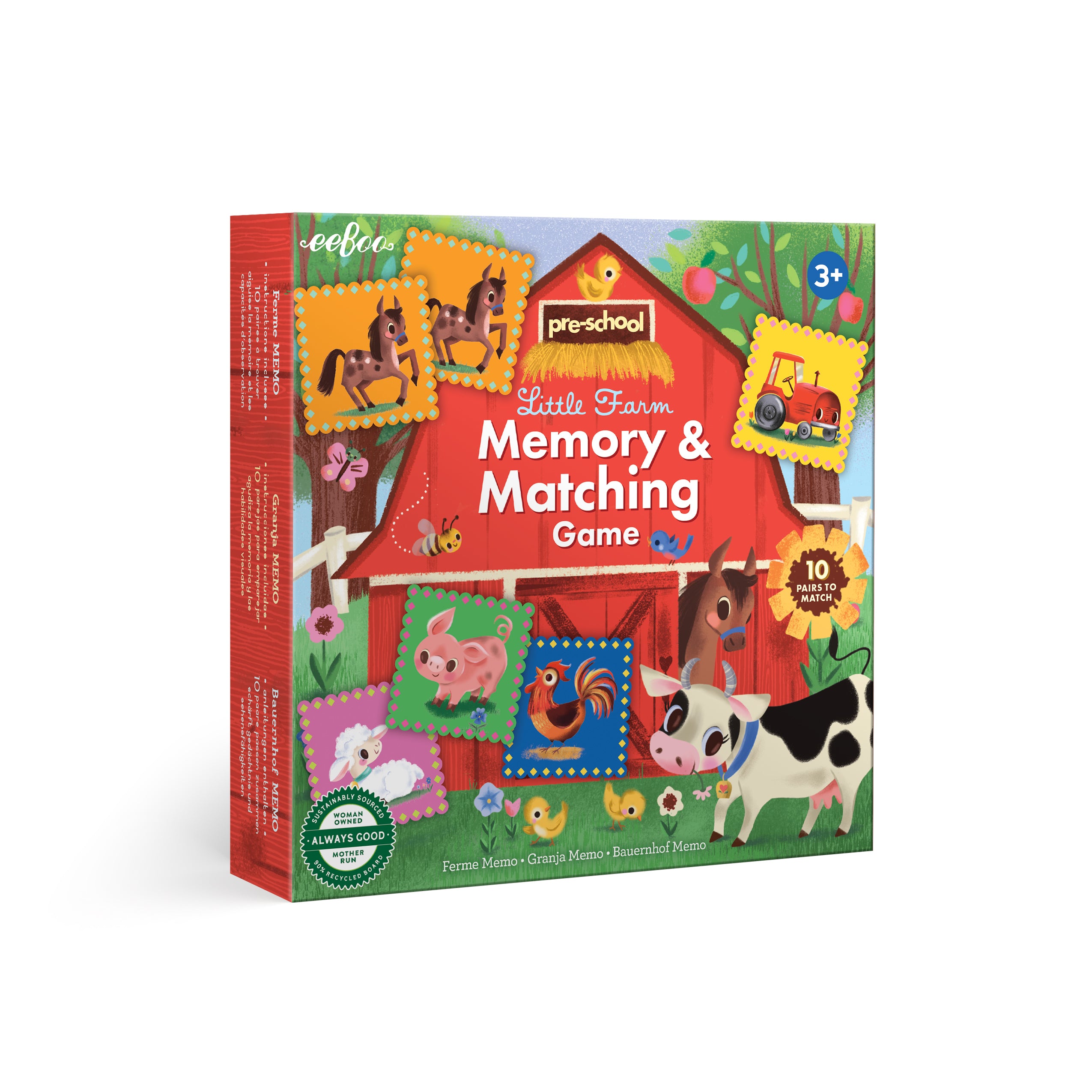 eeBoo Pre-School Matching Game: Little Farm