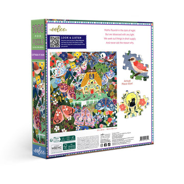 eeBoo 1000pc Puzzle Cottage at Dusk Square