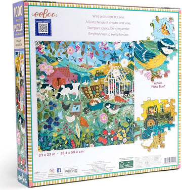 eeBoo 1000pc Puzzle English Hedgerow Square