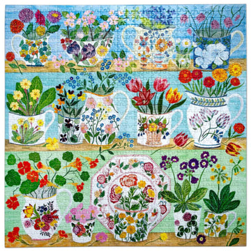 eeBoo 1000pc Puzzle Floral Cupboard Square