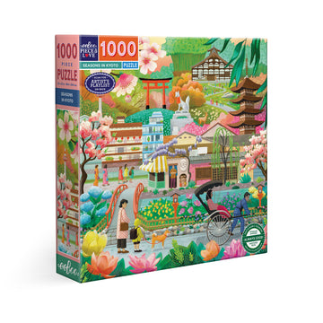 eeBoo 1000pc Puzzle Seasons in Kyoto Square
