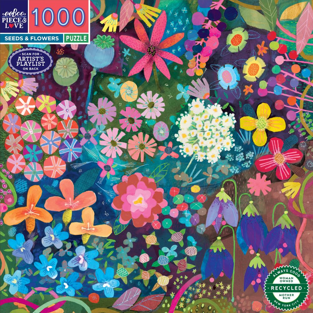 eeBoo 1000pc Puzzle Seeds & Flowers Square