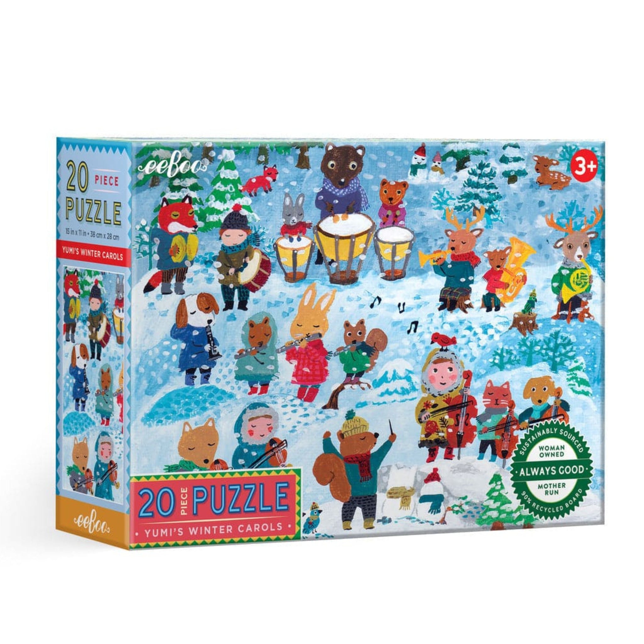 eeBoo 20pc Puzzle Yumi's Winter Carols