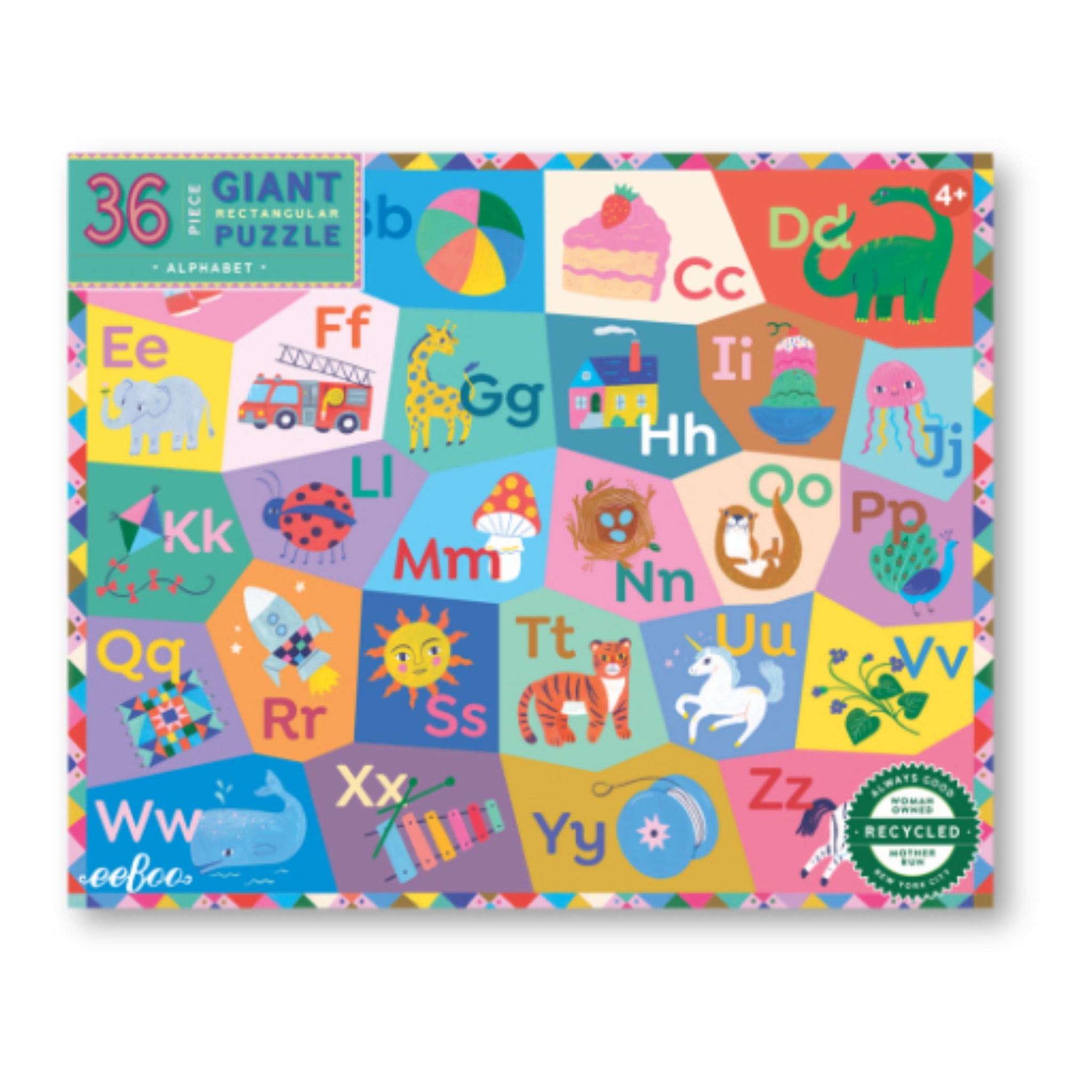 eeBoo 36 pc Giant Puzzle Alphabet
