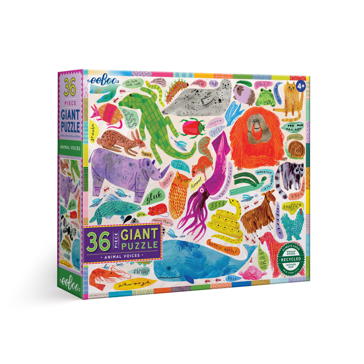 eeBoo 36pc Giant Puzzle Animal Voices