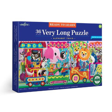 eeBoo 36pc Puzzle Ready to Learn Alphabet Train Long
