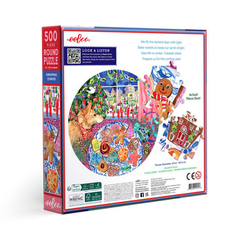 eeBoo 500pc Puzzle Christmas Cookies 500 Round