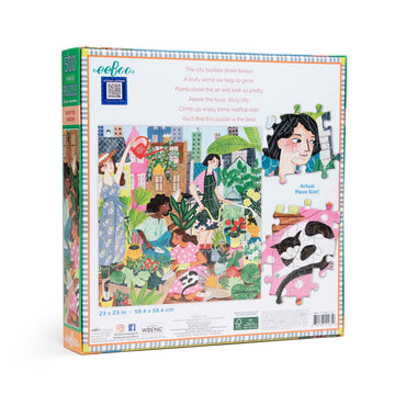 eeBoo 500pc Puzzle Rooftop Garden Sq