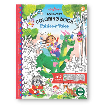 eeBoo Fold-Out Coloring Book - Fairies and Tales