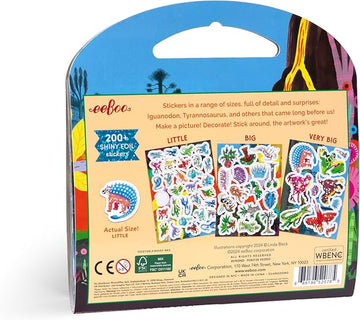eeBoo Shiny Sticker Book Dinosaurs