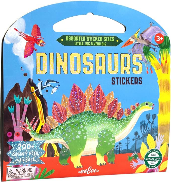 eeBoo Shiny Sticker Book Dinosaurs