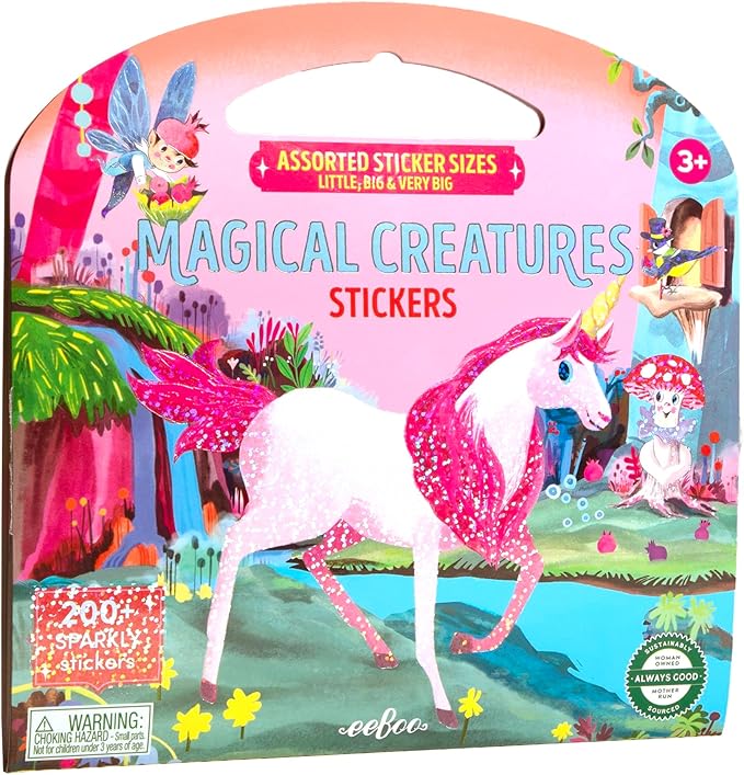 eeBoo Shiny Sticker Book Magical Creatures