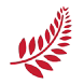 Red fern icon with white background