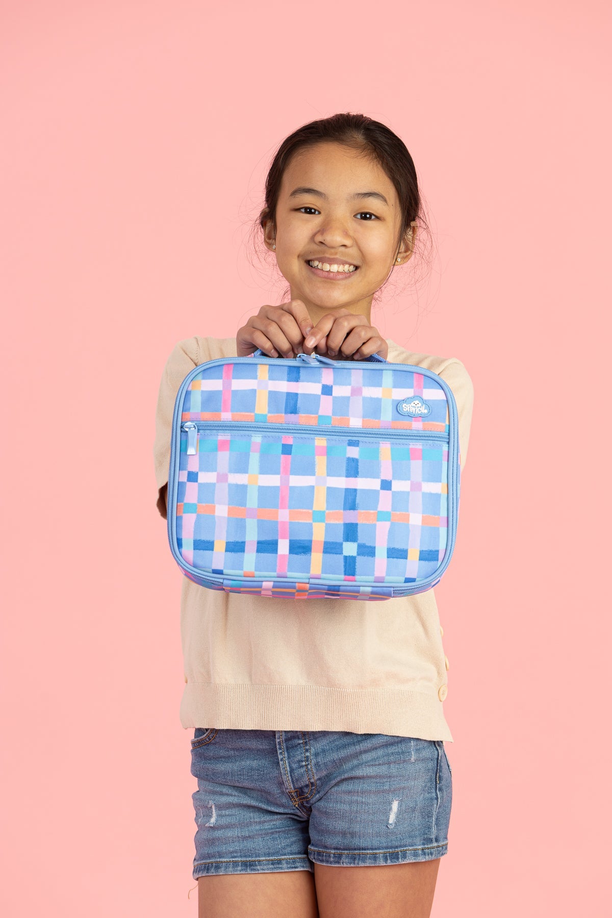 Spencil Big Cooler Lunch Bag - Pastel Plaid