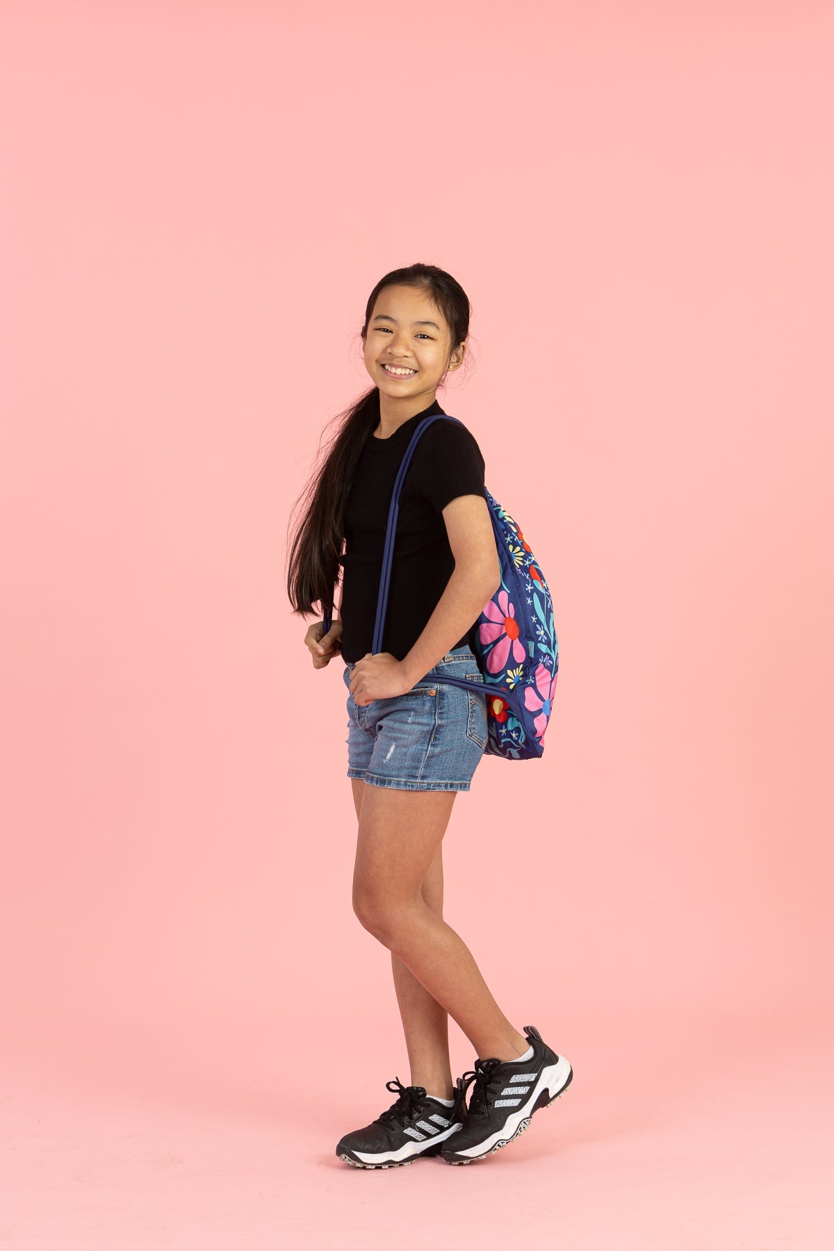 Spencil Big Drawstring Bag - Flower Fun