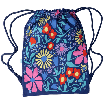Spencil Big Drawstring Bag - Flower Fun