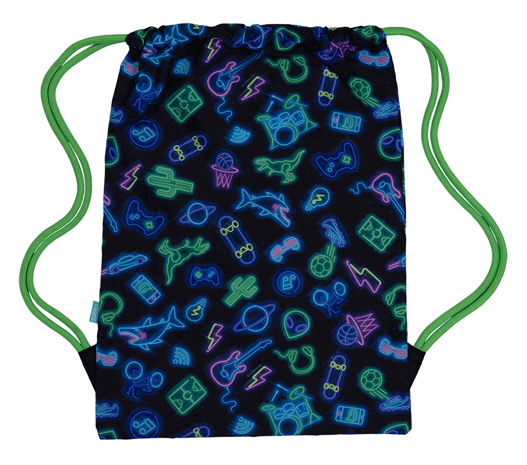 Spencil Big Drawstring Bag - Neon Life