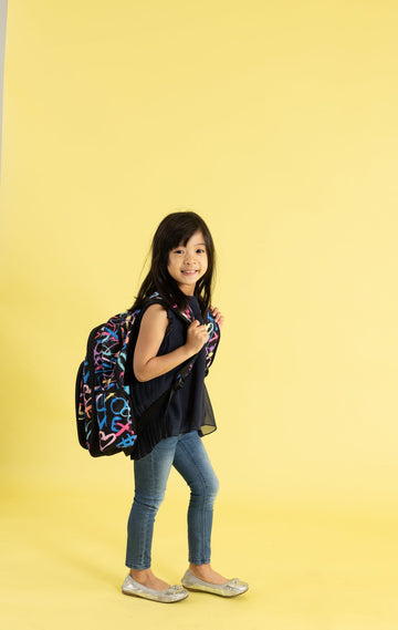 Spencil Big Kids Backpack - Hearts and Crosses