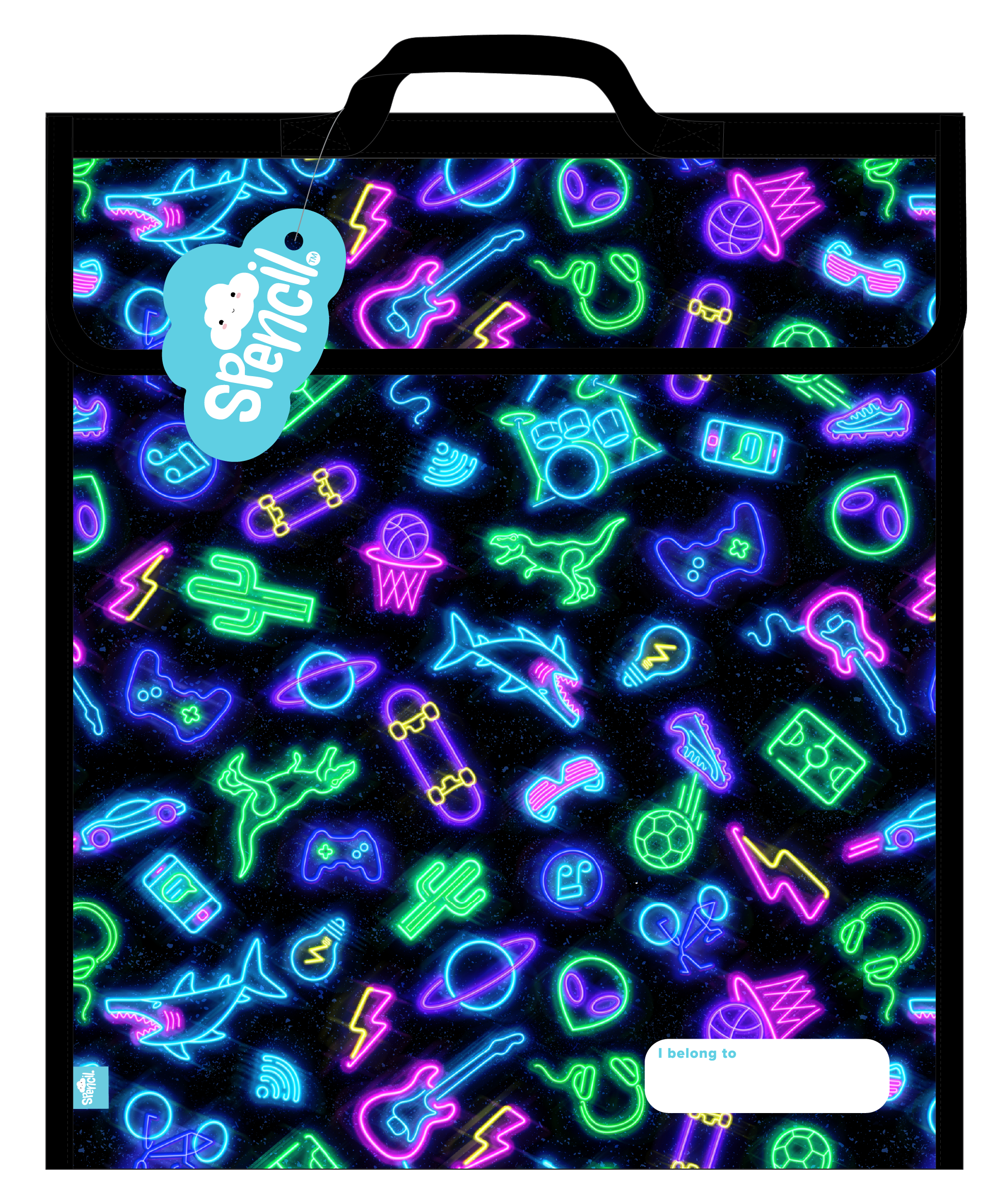 Spencil Homework Bag Extra Large - Neon Life