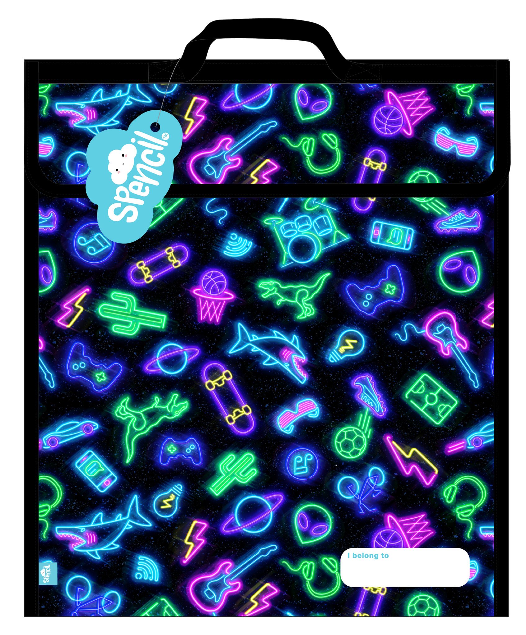 Spencil Homework Bag Extra Large - Neon Life