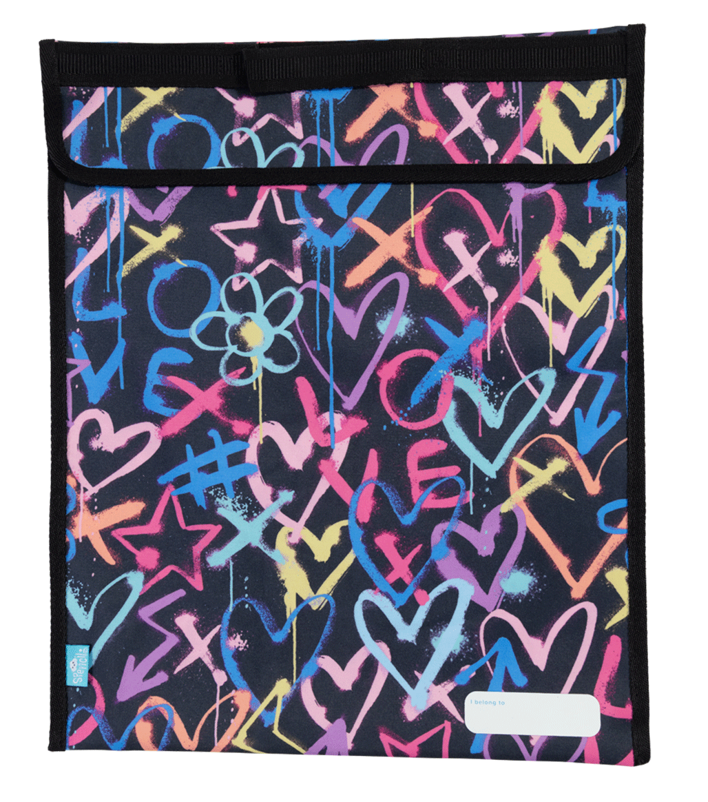 Spencil Homework Bag Extra Large -Hearts & Crosses
