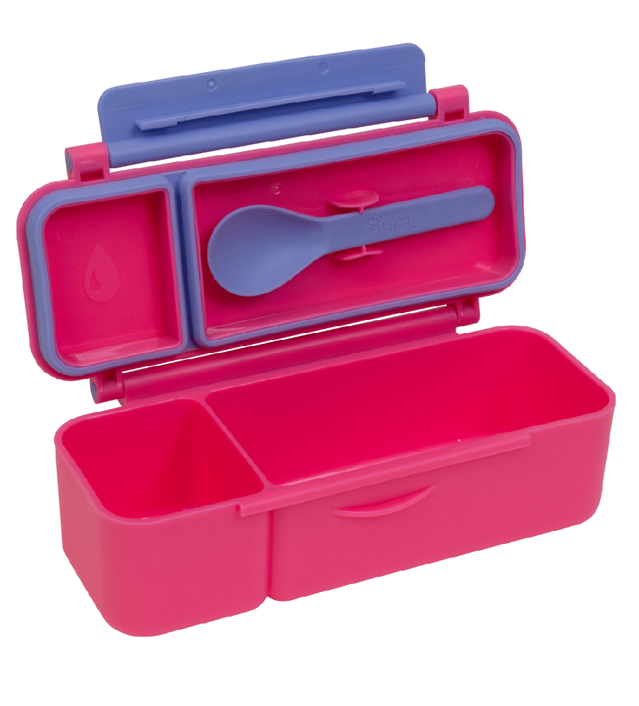 Spencil Snack Attack Box - Fuchsia/Periwinkle