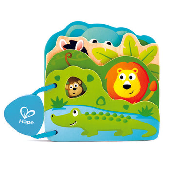 Hape Babys Wild Animal Book perfect for little hands, baby and new borns The Toy Wagon